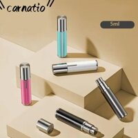 Bình Nước Hoa CARNATIO, Bình Xịt Hợp Kim Nhôm 5ml, Hộp Đựng Mỹ Phẩm Chống Rò Rỉ Có Thể Đổ Lại Cho Nữ