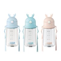 Bình nước INOCHI cho bé Goki Rudy 450ml nhựa Tritan an toàn có dây đeo - Hồng