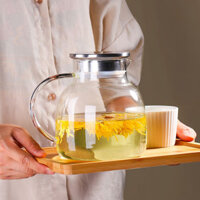 Bình nước lạnh thủy tinh, bình nước chịu nhiệt độ cao, cốc nước mát, ấm trà gia đình, bộ cốc nước đun sôi mát, bình nước mát dung tích lớn YK6X