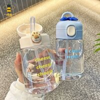 Bình nước lớn cho học sinh, bình nước trẻ em trong suốt, có ống hút chống rơi, bình nước nhựa thân thiện với môi trường, cốc du lịch, bình nước thể thao, cốc nước trái cây, bình nước văn phòng ký túc xá