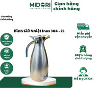 Bình Nước Mỏ Vịt, Bình Đựng Nước Mỏ Vịt 2L Inox 304, Bình Giữ Nhiệt Mỏ Vịt Midori