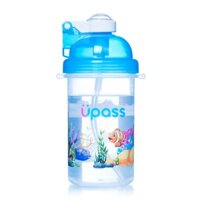 Bình nước nắp bật ống hút mềm - 500ml - Màu Hồng, màu xanh/UP0621Y