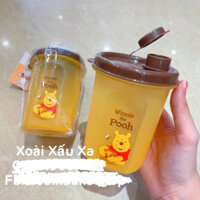 bình nước nhựa gấu Pooh 450ml dễ thương đáng yêu