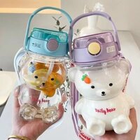 Bình nước nhựa hình gấu 1100ml Dễ Thương