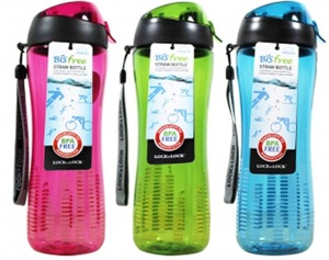 Bình nước nhựa Trian có ống hút Lock&Lock ABF629 650ml