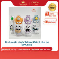Bình nước nhựa tritan cho trẻ em, dung lượng 500ml, yêu cầu FDA hoa kỳ, BPA free taeang