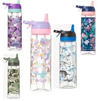 Bình Nước Nhựa Trong Suốt Dung Tích 650Ml Có Ống Hút Tiện Dụng Cho Nam Và Nữ
