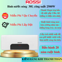 Bình Nước Nóng Trực Tiếp Máy Nước Nóng Lạnh Rossi 30SL Chống giật Chống Bám Cặn Đun Nước Trực Tiếp