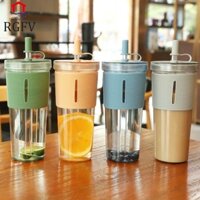 Bình Nước RGFV, Bình Nhựa Điện Dung Lớn Trong Suốt, Househo Chịu Nhiệt Độ Cao Với Ống Hút Cốc Cà Phê Đá Có Thể Tái Sử Dụng Tại Nhà