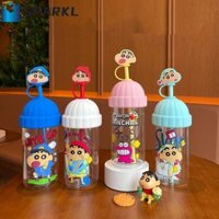 Bình Nước SPARKL, Cốc Nước Ống Hút Hoạt Hình Di Động, Kính Tiện Lợi Dễ Thương Kawaii Cà Phê Sinh Viên