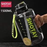 Bình Nước Thể Thao 1.5L Dung Tích Lớn Cốc Nước Tấn Thùng Cốc Không Gian Cốc Nhựa Chống Sốc Cốc Nước Tập Gym Sân Vận Động Nước Uống Di Động Cốc Ống Hút Bình Nước Lạnh Bình Nước Người Lớn Kín Chống Rò Rỉ Người Bạn Thân Môi Trường