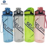 Bình nước thể thao, bình đựng nước tập gym SELIYA 700ml nhựa nguyên sinh kháng khuẩn Ag+ cao cấp 2022