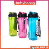 Bình nước thể thao Bisfree Locknlock có ống hút Silicone, nhựa Tritan ABF628 ABF629 - BABYHOPSG