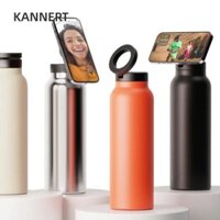 Bình nước thể thao KANNERT, Cốc cách nhiệt bằng thép không gỉ dung tích lớn, có giá đỡ điện thoại từ tính Bình nước cách nhiệt 24 Oz