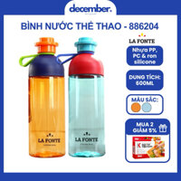 Bình nước thể thao nắp tròn LA FONTE 600ml 886204 - December House