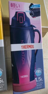 Bình nước Thermos xanh có túi 1.5 L