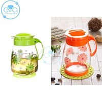 Bình nước thủy tinh 1.5 Lít In Hoa