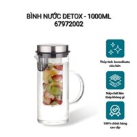 Bình nước thủy tinh cao cấp Detox 1000ml - 67972002