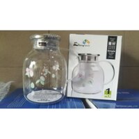 bình nước thủy tinh chịu nhiệt 2L