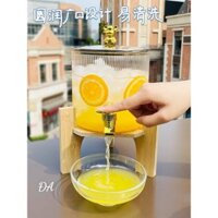 Bình nước thủy tinh có vòi và đế gỗ Uforu cao cấp