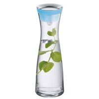 Bình nước thủy tinh WMF Basic 1L, cao 30cm - nắp xanh