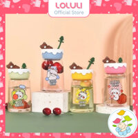 Bình nước thủy tinh borosilicate hình gấu lười dễ thương, chất liệu cao cấp 320ml | LOLULI