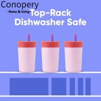 Bình Nước Trẻ Em CONOPERY, Cốc Cách Nhiệt 12 Oz Cho Bé Có Ống Hút, Cốc Rơm Chống Tràn Bằng Thép Không Gỉ Cho Trẻ Em