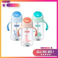 Bình Nước Trẻ Em Goki Dino 470ml Bình Tập Uống Nước Cho Bé Có Tay Cầm