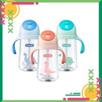 Bình Nước Trẻ Em Goki Dino 470ml Bình Tập Uống Nước Cho Bé Có Tay Cầm