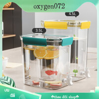 Bình nước tủ lạnh - Dung tích lớn Vòi dày chứa đồ uống kín cho nhà bếp - Oxygen072