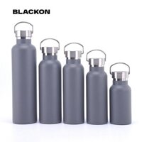 Bình nước xe đạp BLACKON, Bình nước thể thao bằng thép không gỉ, Bình kim loại cách nhiệt di động hai lớp