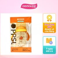 Bình ống hút PPSU Wesser 260ml