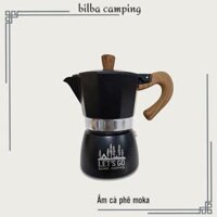 Bình pha cà phê moka espresso kiểu Ý nhỏ gọn - Ấm pha cafe cắm trại ngoài trời hoặc ở nhà