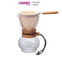 Bình pha cà phê vợt HARIO 480ml (bình thủy tinh, lưới lọc vải, cổ gỗ) - Drip Pot Wood Neck DPW-3