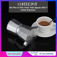 Bình Pha Cafe Kiểu Ý Bialetti Moka Express Italy - Ấm Pha Coffee 6 Cup 300ML - Có Ảnh Thật ( Video )