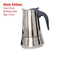 Bình pha cafe kiểu Ý chất liệu inox  100ml 200ml 300ml 450ml