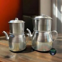 Bình Pha Cafe Trà Nhôm 2 Tầng Cỡ Lớn 100-200gr Loại Tốt Chuyên Dụng Ủ Cafe Làm Cafe Cốt Đậm