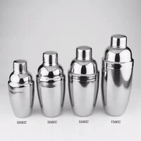 Bình Pha Chế Cocktail Shaker Inox cao cấp, Trà Sữa, Cà Phê, Quán Bar (250 - 350 - 550 - 750 ml)
