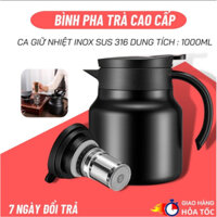 Bình pha hãm trà giữ nhiệt,Bình pha trà giữ nhiệt có lưới lọc,Bình pha trà giữ nhiệt inox dung tích 1000ml có tay cầm