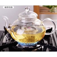 Bình pha trà, ấm lọc trà thủy tinh có lõi lọc inox 304 chịu nhiệt 400*cao cấp 3 cỡ