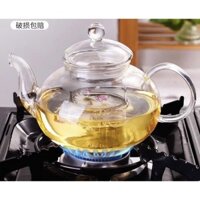 Bình pha trà, ấm lọc trà thủy tinh có lõi lọc inox 304 chịu nhiệt 400*cao cấp 3 cỡ