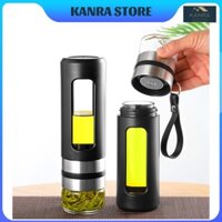 BÌNH PHA TRÀ, BÌNH LỌC TRÀ 💥FREESHIP💥 Bình Trà Mini Cầm Tay, Bình đựng nước kèm Cốc uống và Dây da tiện lợi