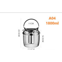 Bình pha trà chất liệu thủy tinh ấm lọc trà có lõi lọc chịu nhiêt  inox 304 1800ml , hàng đẹp giá rẻ