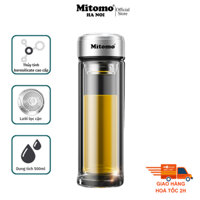 Bình pha trà giữ nhiệt 2 lớp Mitomo BGH - 0505 có lõi lọc trà inox 304, 500ml - Hàng chính hãng .