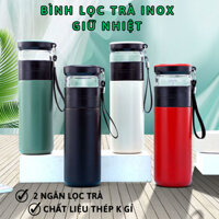 Bình pha trà giữ nhiệt có lõi lọc INOX Ximi giữ nhiệt cực lâu, Bình trà 2 ngăn lọc cặn trà cao cấp