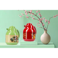 Bình pha trà giữ nhiệt Rạng Đông RD-1055 TS 1 Lít, họa tiết hoa văn Tết bắt mắt, có lõi lọc trà tiện lợi sử dụng