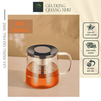 Bình Pha Trà Thủy tinh, Ấm Lọc Trà Có Lõi Lọc Chịu Nhiêt  Inox 304 1800ml
