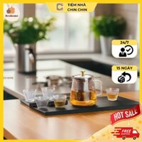 Bình Pha Trà Thủy Tinh Chịu Nhiệt Bình Nước Thủy Tinh Ấm Pha Trà Có Lưới Lọc Inox 304 Chịu Nhiệt