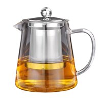 Bình pha trà thủy tinh crystan có lõi lọc trà  và nắp inox - ANTH459 - 500ml