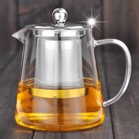 Bình pha trà thủy tinh crystan có lõi lọc trà  và nắp inox - ANTH459 - 750ml